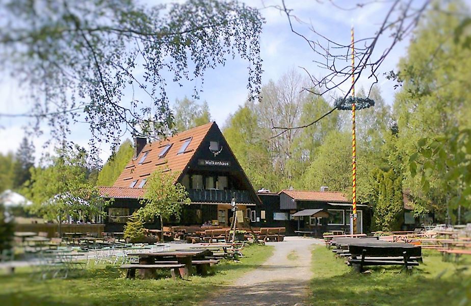 Traditional inn with beer garden in the countryside